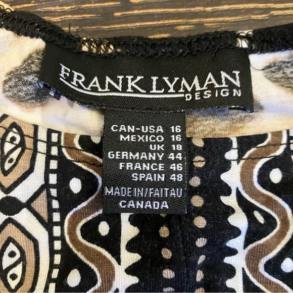 Frank Lyman | Brown & Black stretchy top - Picture 4 of 6